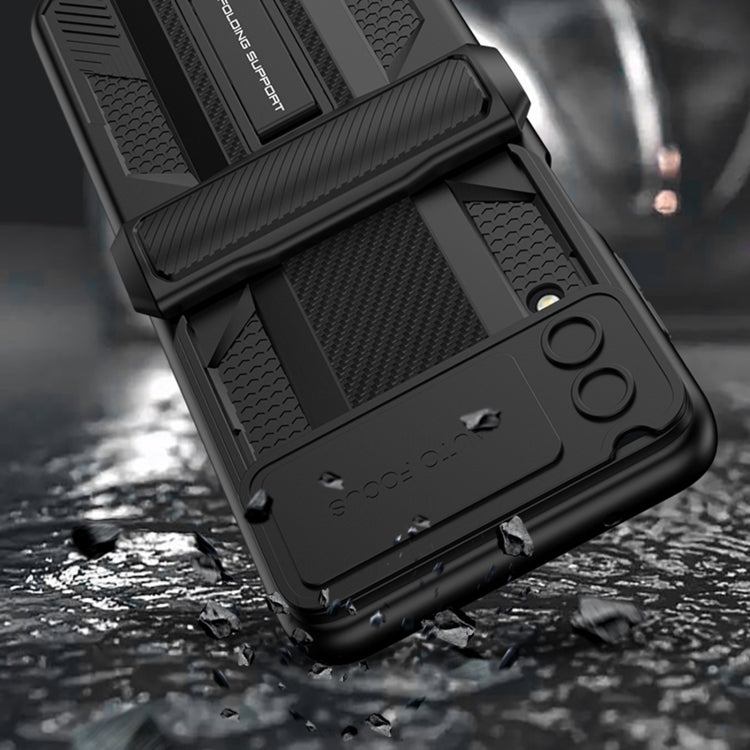 For Samsung Galaxy Z Flip4 GKK Magnetic Fold Armor Shockproof Protective Phone Case(Green) - Galaxy Z Flip4 5G Cases by GKK | Online Shopping UK | buy2fix