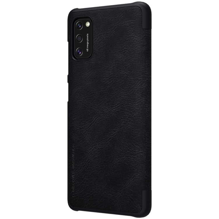 For Galaxy A41 NILLKIN QIN Series Crazy Horse Texture Horizontal Flip Leather Case With Card Slot(Black) - Galaxy Phone Cases by NILLKIN | Online Shopping UK | buy2fix