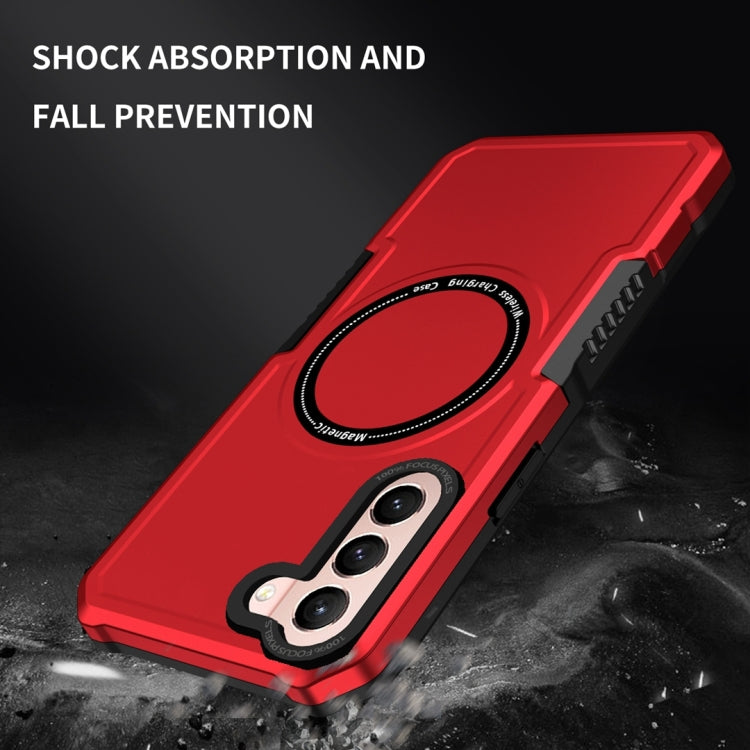 For Samsung Galaxy S22+ 5G MagSafe Shockproof Armor Phone Case(Red) - Galaxy S22+ 5G Cases by buy2fix | Online Shopping UK | buy2fix