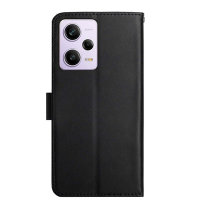 For Xiaomi Redmi Note 12 Pro 5G China Genuine Leather Fingerprint-proof Flip Phone Case(Black) - Note 12 Pro Cases by buy2fix | Online Shopping UK | buy2fix