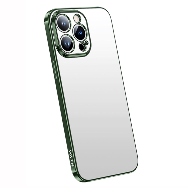 For iPhone 14 Pro Max SULADA Electroplating Frosted All-inclusive TPU Phone Case(Green) - iPhone 14 Pro Max Cases by SULADA | Online Shopping UK | buy2fix