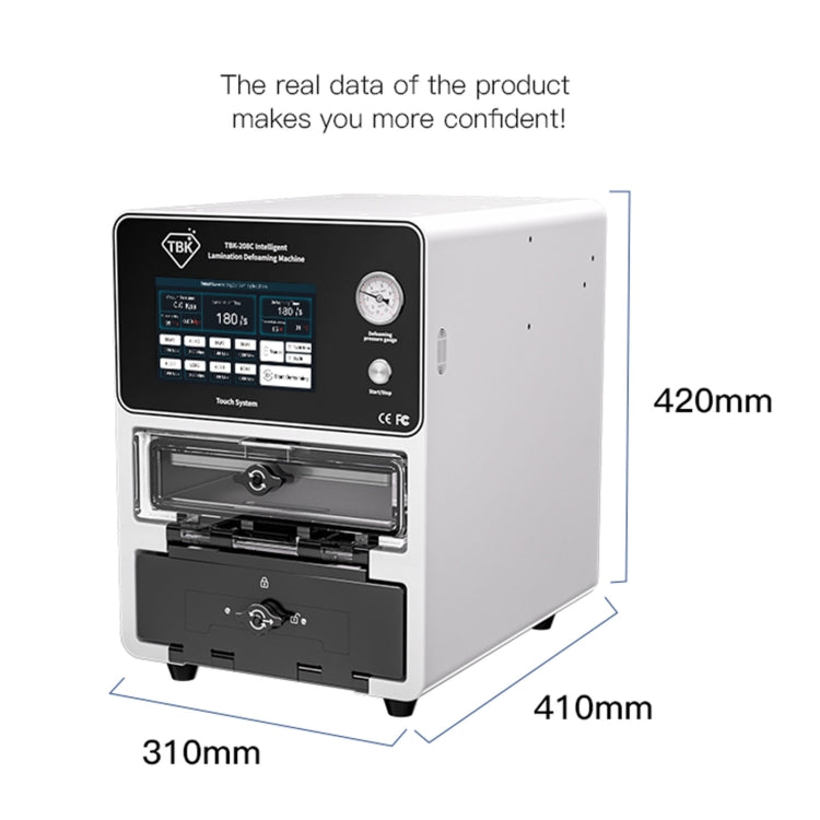 TBK 208C 15-inch Curved Screen Laminating and Defoaming Machine, Plug:EU Plug - Defoaming Equipment by TBK | Online Shopping UK | buy2fix