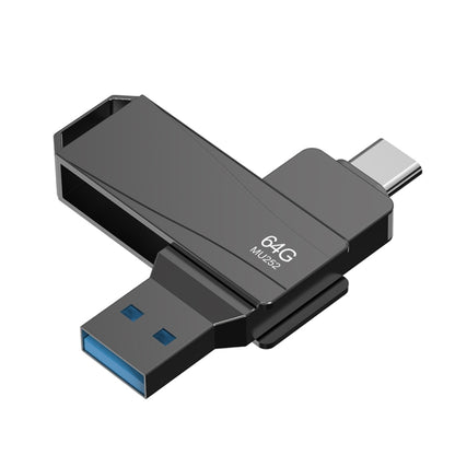 Lenovo Thinkplus MU252 USB 3.1 + USB-C / Type-C Flash Drive, Memory:128GB(Black) - USB Flash Drives by Lenovo | Online Shopping UK | buy2fix