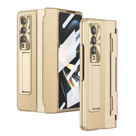 For Samsung Galaxy Z Fold4 Integrated Full Coverage Phone Case with Hinge(Gold) - Galaxy Z Fold4 5G Cases by buy2fix | Online Shopping UK | buy2fix
