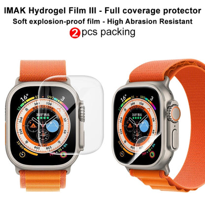 For Apple Watch Ultra 49mm 2pcs imak Curved Full Screen Hydrogel Film Front Protector - Others by imak | Online Shopping UK | buy2fix