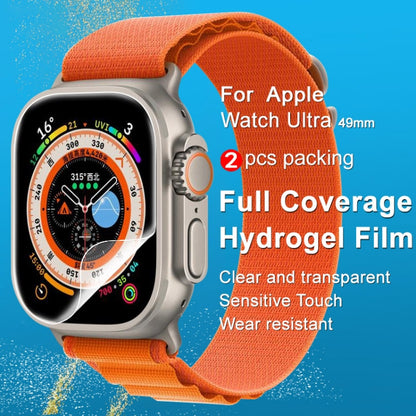 For Apple Watch Ultra 49mm 2pcs imak Curved Full Screen Hydrogel Film Front Protector - Others by imak | Online Shopping UK | buy2fix