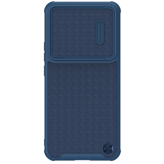 For Xiaomi 12T Pro NILLKIN 3D Textured Camshield PC + TPU Phone Case(Blue) - Xiaomi Cases by NILLKIN | Online Shopping UK | buy2fix