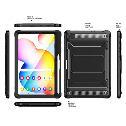 For Samsung Galaxy Tab S6 Lite Explorer PC + TPU Tablet Protective Case with Pen Slot(Black) - Tab S6 Lite P610 / P615 by buy2fix | Online Shopping UK | buy2fix