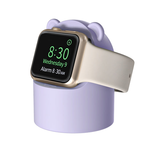 For Apple Watch Smart Watch Silicone Charging Holder without Charger(Purple) - Smart Wear by buy2fix | Online Shopping UK | buy2fix