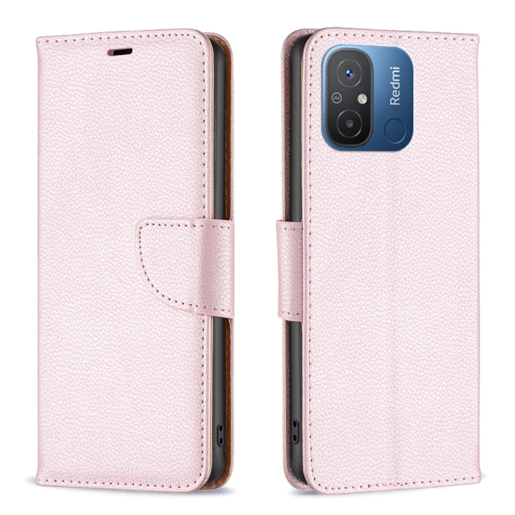 For Xiaomi Redmi 12C Litchi Texture Pure Color Leather Phone Case(Rose Gold) - Xiaomi Cases by buy2fix | Online Shopping UK | buy2fix