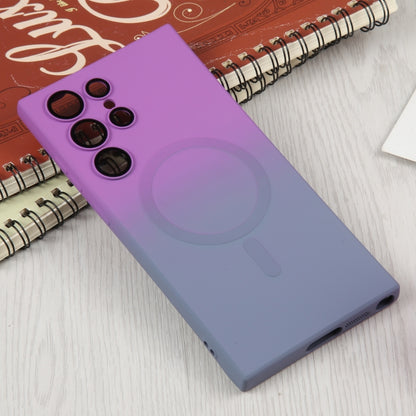 For Samsung Galaxy S23+ 5G Liquid TPU Silicone Gradient MagSafe Phone Case(Purple Grey) - Galaxy S23+ 5G Cases by buy2fix | Online Shopping UK | buy2fix