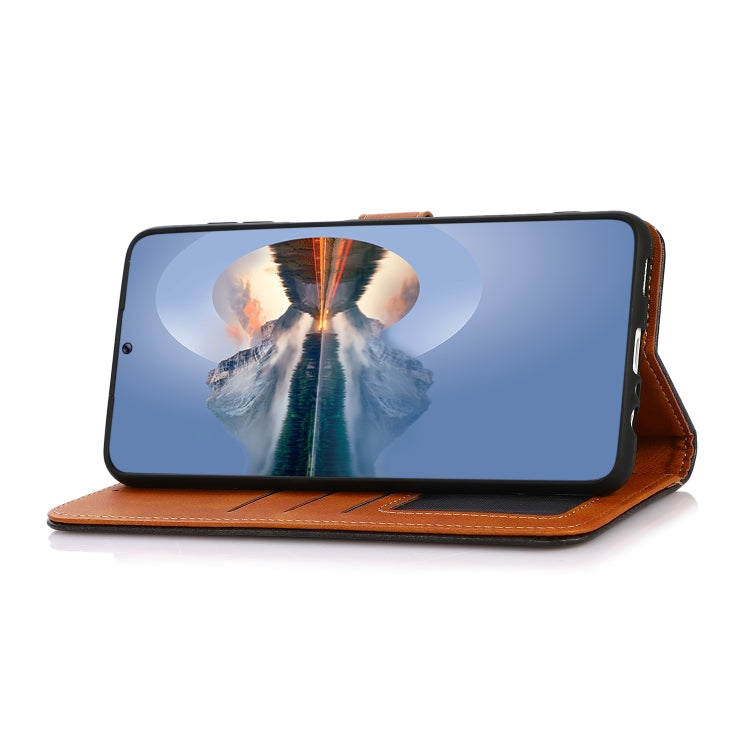 For Xiaomi Redmi 12C/11A KHAZNEH Cowhide Texture Flip Leather Phone Case(Blue) - Xiaomi Cases by buy2fix | Online Shopping UK | buy2fix