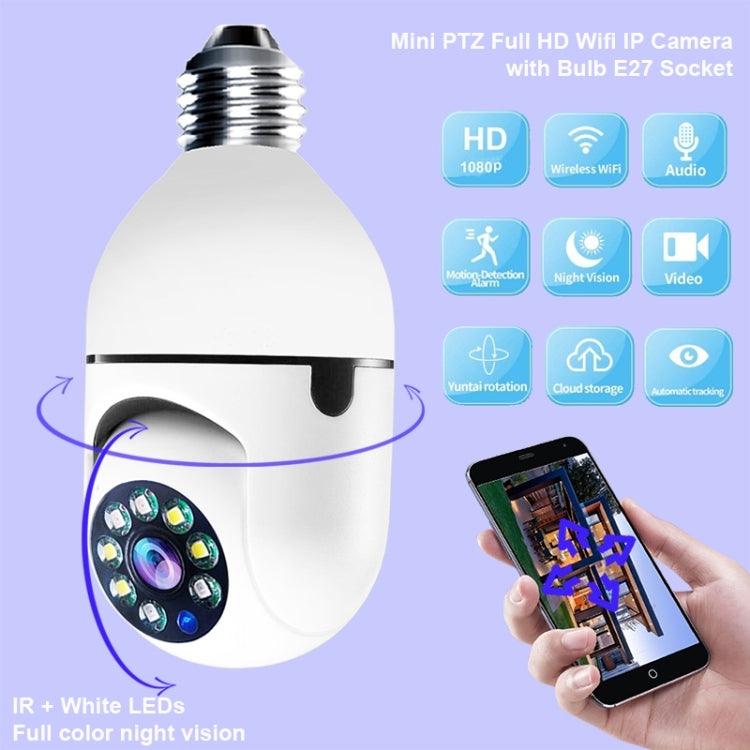 ESCAM 2.0MP 1080P Light Bulb WiFi Camera, Support IR Night Vision / Motion Detection / Two-way Voice - Light Bulb Camera by ESCAM | Online Shopping UK | buy2fix