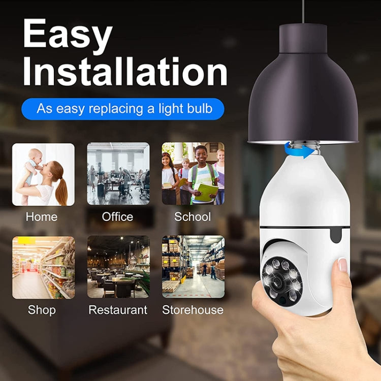 ESCAM 2.0MP 1080P Light Bulb WiFi Camera, Support IR Night Vision / Motion Detection / Two-way Voice - Light Bulb Camera by ESCAM | Online Shopping UK | buy2fix