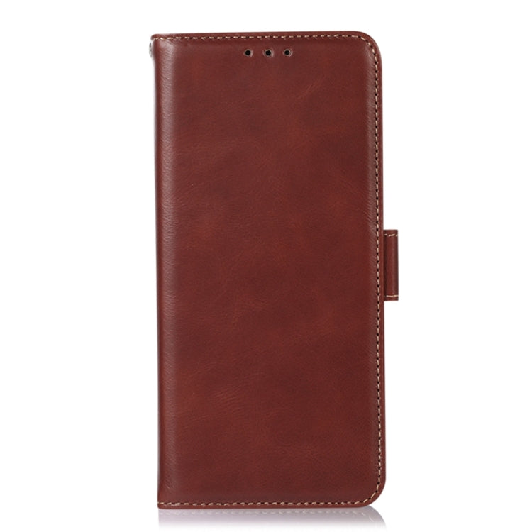 For Samsung Galaxy A24 4G Magnetic Crazy Horse Texture Genuine Leather RFID Phone Case(Brown) - Galaxy Phone Cases by buy2fix | Online Shopping UK | buy2fix