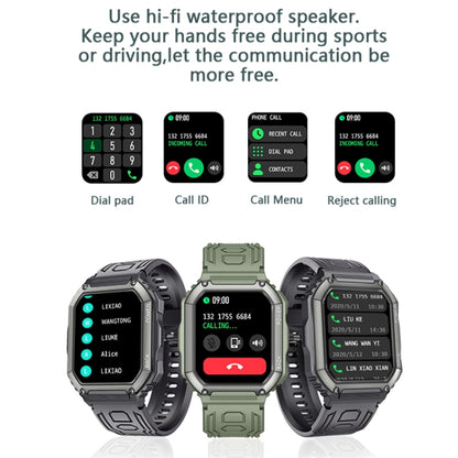 K6 1.8 inch IP67 Waterproof Smart Watch, Support Heart Rate / Sleep Monitoring(Grey) - Smart Wear by buy2fix | Online Shopping UK | buy2fix