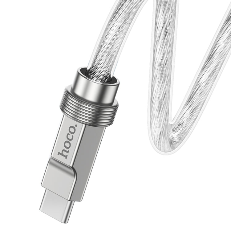 hoco U113 100W USB to USB-C/Type-C Silicone Fast Charging Data Cable, Length: 1m(Silver) -  by hoco | Online Shopping UK | buy2fix