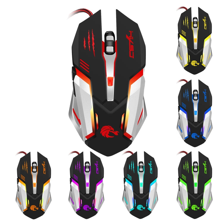 HXSJ S100 6 Keys Colorful Luminous Wired Gaming Mouse -  by HXSJ | Online Shopping UK | buy2fix