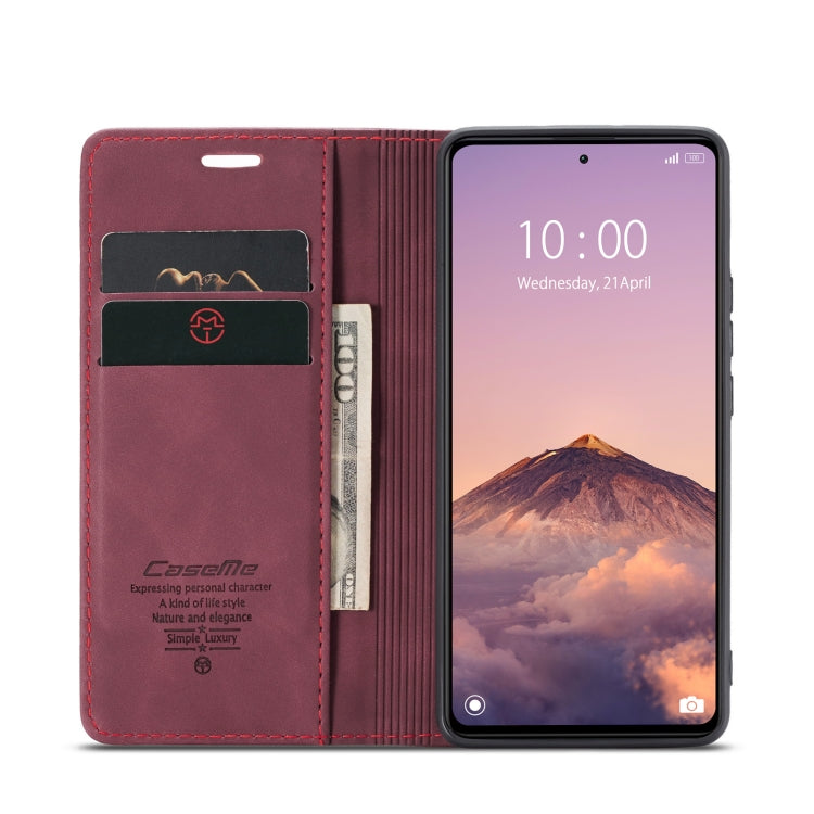 For Xiaomi Redmi Note 12 Pro+ 5G CaseMe 013 Multifunctional Horizontal Flip Leather Phone Case(Wine Red) - Xiaomi Cases by CaseMe | Online Shopping UK | buy2fix