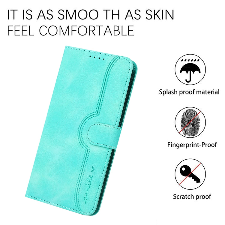 For Xiaomi 13 Heart Pattern Skin Feel Leather Phone Case(Light Blue) - 13 Cases by buy2fix | Online Shopping UK | buy2fix
