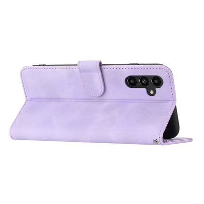 For Samsung Galaxy A34 5G Heart Pattern Skin Feel Leather Phone Case(Purple) - Galaxy Phone Cases by buy2fix | Online Shopping UK | buy2fix