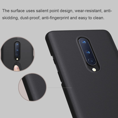 For OnePlus 8 NILLKIN Frosted Concave-convex Texture PC Protective Case(Black) - OnePlus Cases by NILLKIN | Online Shopping UK | buy2fix