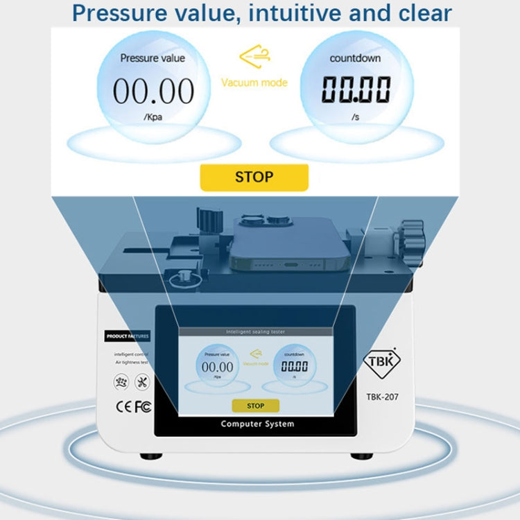 TBK-207 Portable Intelligent Air Tightness Detector Built-in Vacuum Pump(EU Plug) - Test Tools by TBK | Online Shopping UK | buy2fix