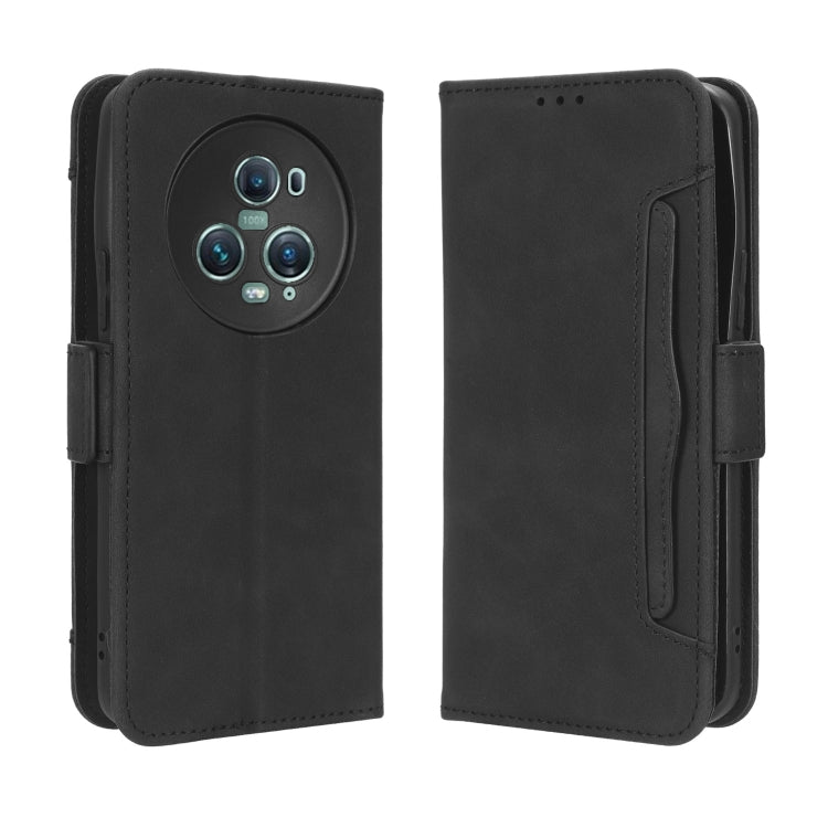 For Honor Magic5 Pro Skin Feel Calf Texture Card Slots Leather Phone Case(Black) - Honor Cases by buy2fix | Online Shopping UK | buy2fix