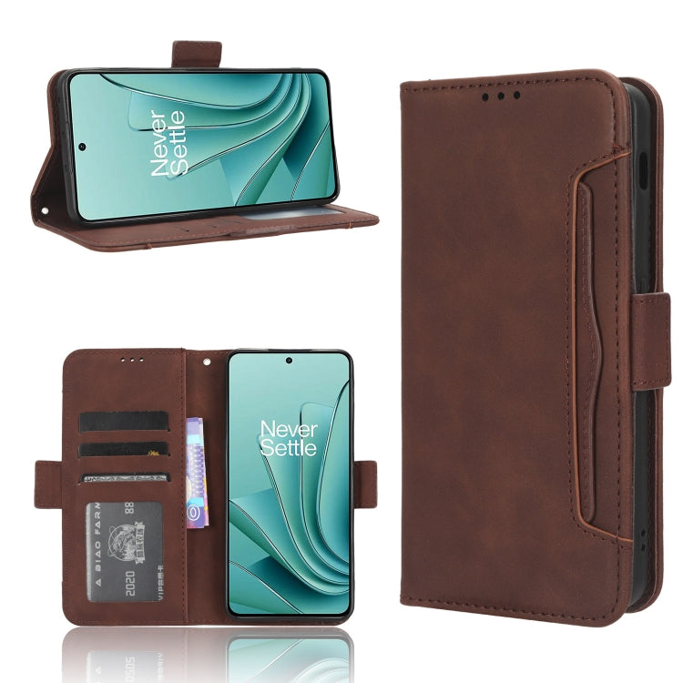 For OnePlus Ace 2V Skin Feel Calf Texture Card Slots Leather Phone Case(Brown) - OnePlus Cases by buy2fix | Online Shopping UK | buy2fix