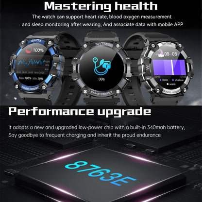 PG666 1.39 inch TFT Screen Bluetooth Call Smart Watch, Support Heart Rate / Blood Pressure Monitoring(Black Blue) - Smart Wear by buy2fix | Online Shopping UK | buy2fix