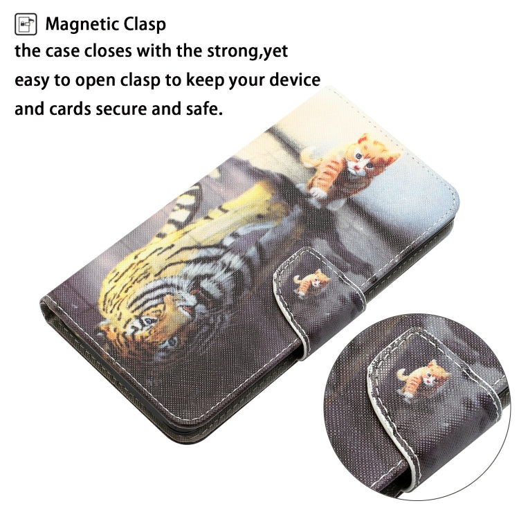 For Xiaomi Redmi 12C Colored Drawing Leather Phone Case(Tiger) - Xiaomi Cases by buy2fix | Online Shopping UK | buy2fix