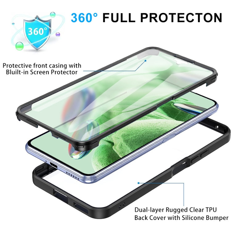 For Xiaomi Redmi Note 12 5G / Poco X5 Acrylic + TPU 360 Degrees Full Coverage Phone Case(Black) - Note 12 Cases by buy2fix | Online Shopping UK | buy2fix
