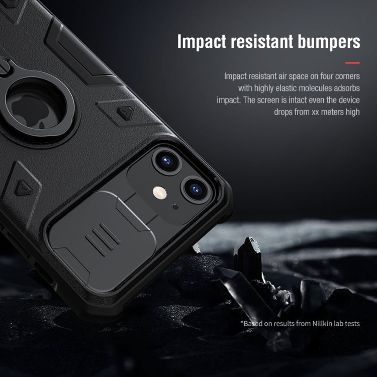 For iPhone 11 NILLKIN Shockproof CamShield Armor Protective Case with Invisible Ring Holder(Black) - iPhone 11 Cases by NILLKIN | Online Shopping UK | buy2fix