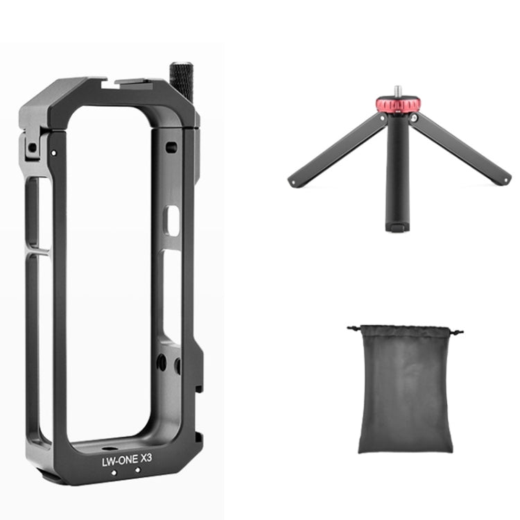 For Insta360 X3 YELANGU LW-ONE X3 Metal Cage Extended Frame Case With T1 Tripod - Mount & Holder by YELANGU | Online Shopping UK | buy2fix