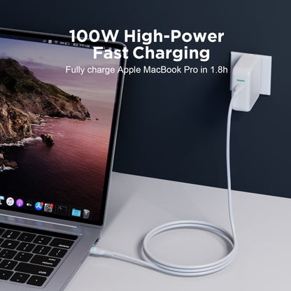 JOYROOM S-CC100A13 100W USB-C / Type-C to USB-C / Type-C Fast Charging Data Cable, Length:1.2m(White) -  by JOYROOM | Online Shopping UK | buy2fix