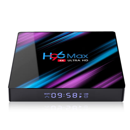 H96 Max-3318 4K Ultra HD Android TV Box with Remote Controller, Android 10.0, RK3318 Quad-Core 64bit Cortex-A53, 2GB+16GB, Support TF Card / USBx2 / AV / Ethernet, Plug Specification:US Plug - Consumer Electronics by buy2fix | Online Shopping UK | buy2fix