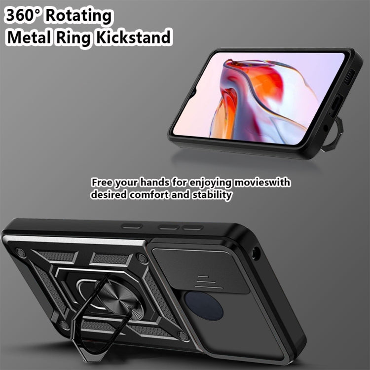 For Xiaomi Redmi 12C 4G / 11A Sliding Camera Cover Design TPU+PC Phone Case(Rose Gold) - Xiaomi Cases by buy2fix | Online Shopping UK | buy2fix