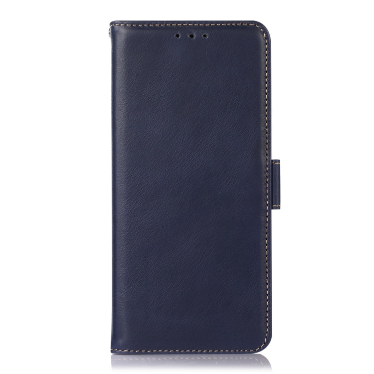 For Nokia C22 4G Crazy Horse Top Layer Cowhide Leather Phone Case(Blue) - Nokia Cases by buy2fix | Online Shopping UK | buy2fix