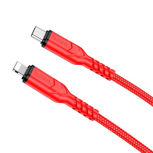 hoco X59 Victory PD 20W USB-C / Type-C to 8 Pin Charging Data Dable, Length:1m(Red) - 2 in 1 Cable by hoco | Online Shopping UK | buy2fix