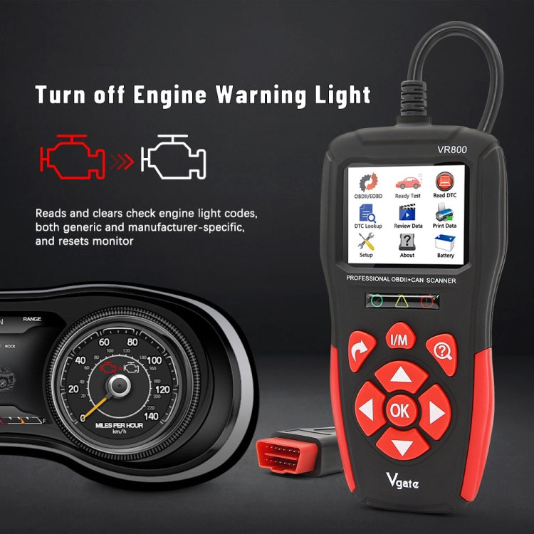 Vgate VR800 Car Code Reader OBD2 Diagnostic Scanner -  by Vgate | Online Shopping UK | buy2fix