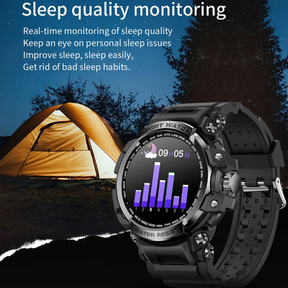 LC16 1.32 inch IP68 Waterproof Sports Outdoor Sport Smart Watch, Support Bluetooth Calling / Heart Rate Monitoring(Black) - Smart Wear by buy2fix | Online Shopping UK | buy2fix