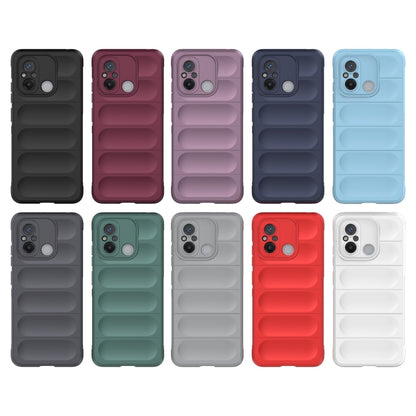 For Xiaomi Redmi 12C Magic Shield TPU + Flannel Phone Case(Dark Grey) - Xiaomi Cases by buy2fix | Online Shopping UK | buy2fix