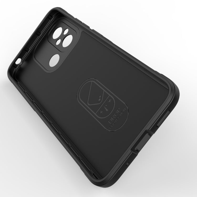 For Xiaomi Redmi 12C Magic Shield TPU + Flannel Phone Case(Dark Grey) - Xiaomi Cases by buy2fix | Online Shopping UK | buy2fix