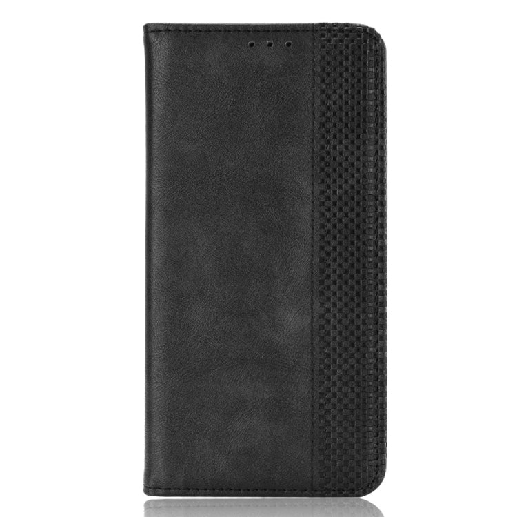 For Nokia C22 Magnetic Buckle Retro Texture Leather Phone Case(Black) - Nokia Cases by buy2fix | Online Shopping UK | buy2fix