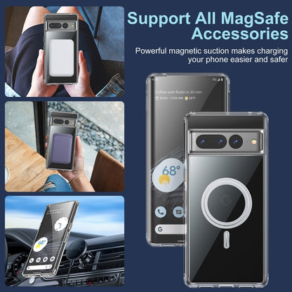 For Google Pixel 8 Transparent Frosted MagSafe Phone Case - Google Cases by buy2fix | Online Shopping UK | buy2fix