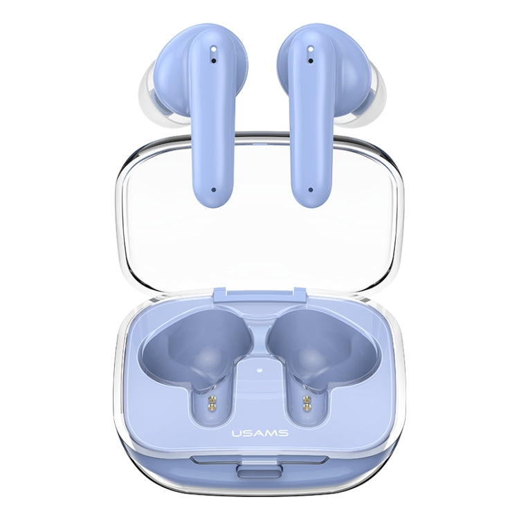 USAMS BE16 Ice Tray Series Transparent TWS In-Ear Wireless Bluetooth Earphone(Blue) - TWS Earphone by USAMS | Online Shopping UK | buy2fix