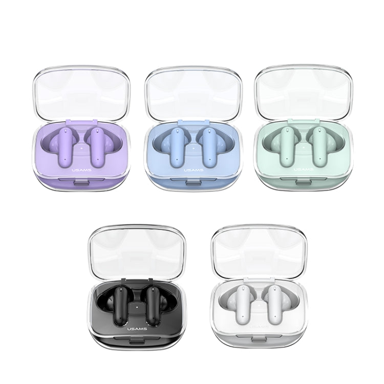 USAMS BE16 Ice Tray Series Transparent TWS In-Ear Wireless Bluetooth Earphone(White) - TWS Earphone by USAMS | Online Shopping UK | buy2fix