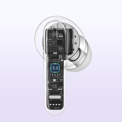 USAMS BE16 Ice Tray Series Transparent TWS In-Ear Wireless Bluetooth Earphone(Black) - TWS Earphone by USAMS | Online Shopping UK | buy2fix