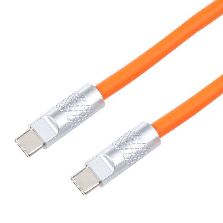 Mech Series 120W USB-C / Type-C to USB-C / Type-C Metal Plug Silicone Fast Charging Data Cable, Length: 1.2m(Orange) -  by buy2fix | Online Shopping UK | buy2fix