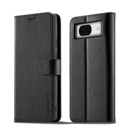 For Google Pixel 7a LC.IMEEKE Calf Texture Horizontal Flip Leather Phone Case(Black) - Google Cases by LC.IMEEKE | Online Shopping UK | buy2fix